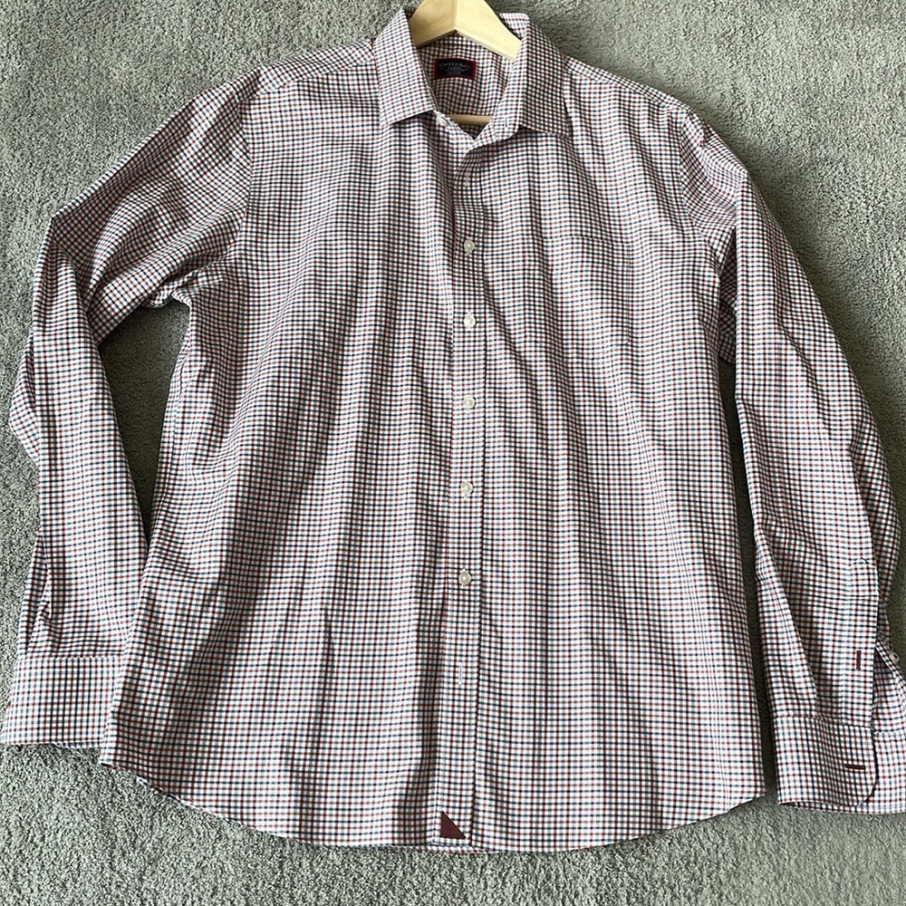 EC Men’s UNTUCKit Blue/ Red / White Button Down Shirt - Size XL Tall.